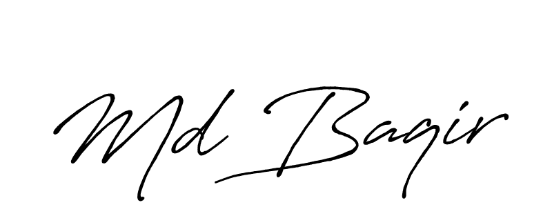 Also You can easily find your signature by using the search form. We will create Md Baqir name handwritten signature images for you free of cost using Antro_Vectra_Bolder sign style. Md Baqir signature style 7 images and pictures png