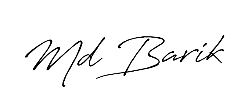 Create a beautiful signature design for name Md Barik. With this signature (Antro_Vectra_Bolder) fonts, you can make a handwritten signature for free. Md Barik signature style 7 images and pictures png