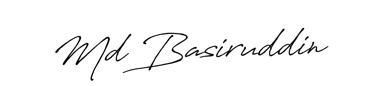 Make a beautiful signature design for name Md Basiruddin. With this signature (Antro_Vectra_Bolder) style, you can create a handwritten signature for free. Md Basiruddin signature style 7 images and pictures png