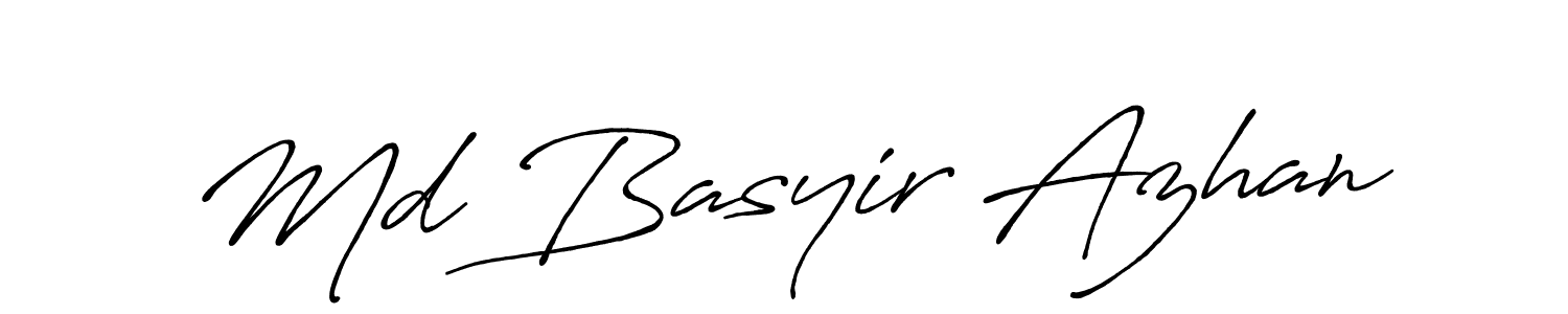 How to make Md Basyir Azhan signature? Antro_Vectra_Bolder is a professional autograph style. Create handwritten signature for Md Basyir Azhan name. Md Basyir Azhan signature style 7 images and pictures png