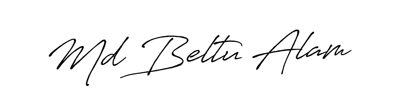 Make a beautiful signature design for name Md Beltu Alam. With this signature (Antro_Vectra_Bolder) style, you can create a handwritten signature for free. Md Beltu Alam signature style 7 images and pictures png