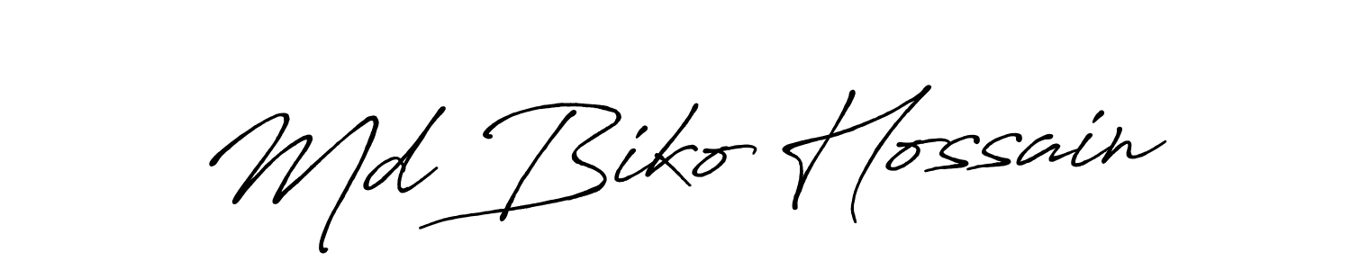 You can use this online signature creator to create a handwritten signature for the name Md Biko Hossain. This is the best online autograph maker. Md Biko Hossain signature style 7 images and pictures png