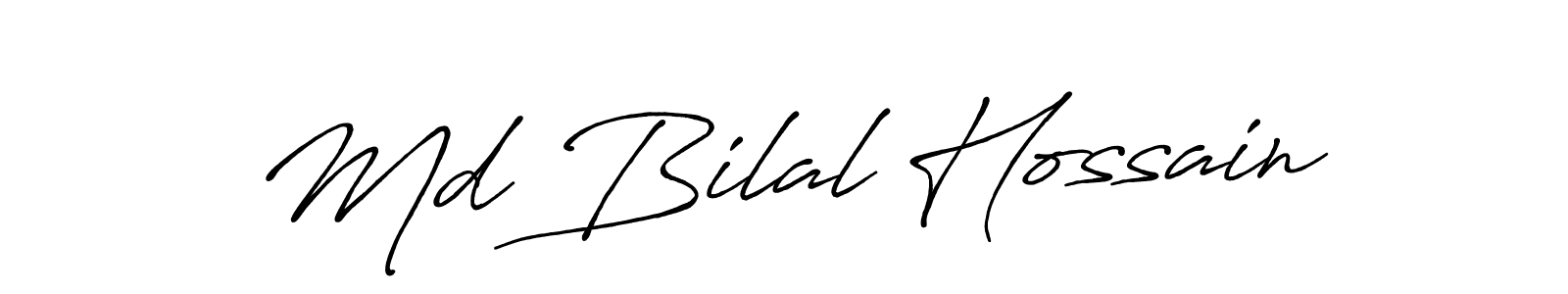 The best way (Antro_Vectra_Bolder) to make a short signature is to pick only two or three words in your name. The name Md Bilal Hossain include a total of six letters. For converting this name. Md Bilal Hossain signature style 7 images and pictures png