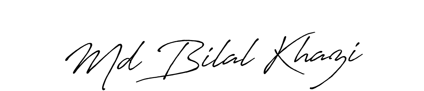 Antro_Vectra_Bolder is a professional signature style that is perfect for those who want to add a touch of class to their signature. It is also a great choice for those who want to make their signature more unique. Get Md Bilal Khazi name to fancy signature for free. Md Bilal Khazi signature style 7 images and pictures png