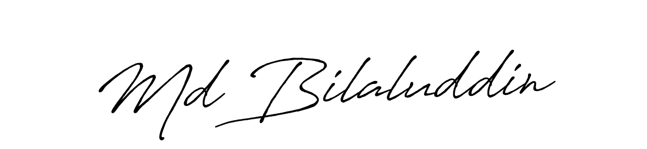 Also we have Md Bilaluddin name is the best signature style. Create professional handwritten signature collection using Antro_Vectra_Bolder autograph style. Md Bilaluddin signature style 7 images and pictures png