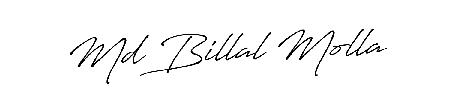 Make a beautiful signature design for name Md Billal Molla. With this signature (Antro_Vectra_Bolder) style, you can create a handwritten signature for free. Md Billal Molla signature style 7 images and pictures png