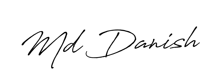 Make a beautiful signature design for name Md Danish. With this signature (Antro_Vectra_Bolder) style, you can create a handwritten signature for free. Md Danish signature style 7 images and pictures png