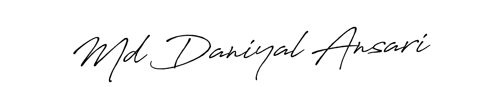 How to make Md Daniyal Ansari name signature. Use Antro_Vectra_Bolder style for creating short signs online. This is the latest handwritten sign. Md Daniyal Ansari signature style 7 images and pictures png