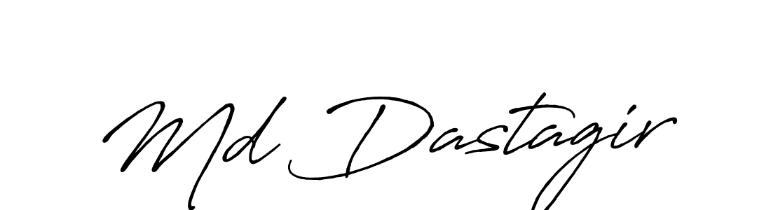 Create a beautiful signature design for name Md Dastagir. With this signature (Antro_Vectra_Bolder) fonts, you can make a handwritten signature for free. Md Dastagir signature style 7 images and pictures png