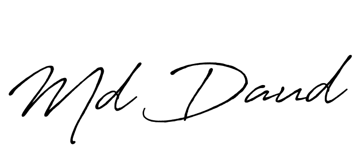 Also You can easily find your signature by using the search form. We will create Md Daud name handwritten signature images for you free of cost using Antro_Vectra_Bolder sign style. Md Daud signature style 7 images and pictures png