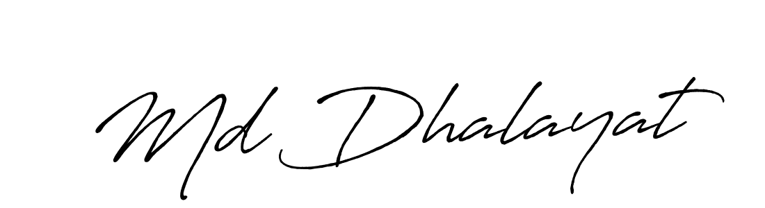 Design your own signature with our free online signature maker. With this signature software, you can create a handwritten (Antro_Vectra_Bolder) signature for name Md Dhalayat. Md Dhalayat signature style 7 images and pictures png