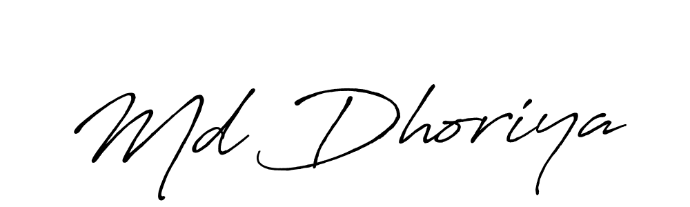 Create a beautiful signature design for name Md Dhoriya. With this signature (Antro_Vectra_Bolder) fonts, you can make a handwritten signature for free. Md Dhoriya signature style 7 images and pictures png