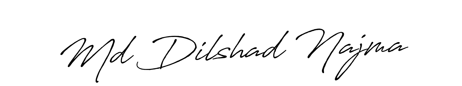 Use a signature maker to create a handwritten signature online. With this signature software, you can design (Antro_Vectra_Bolder) your own signature for name Md Dilshad Najma. Md Dilshad Najma signature style 7 images and pictures png