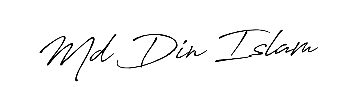 Antro_Vectra_Bolder is a professional signature style that is perfect for those who want to add a touch of class to their signature. It is also a great choice for those who want to make their signature more unique. Get Md Din Islam name to fancy signature for free. Md Din Islam signature style 7 images and pictures png