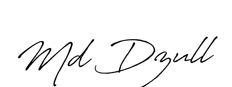 Use a signature maker to create a handwritten signature online. With this signature software, you can design (Antro_Vectra_Bolder) your own signature for name Md Dzull. Md Dzull signature style 7 images and pictures png