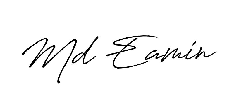 Design your own signature with our free online signature maker. With this signature software, you can create a handwritten (Antro_Vectra_Bolder) signature for name Md Eamin. Md Eamin signature style 7 images and pictures png