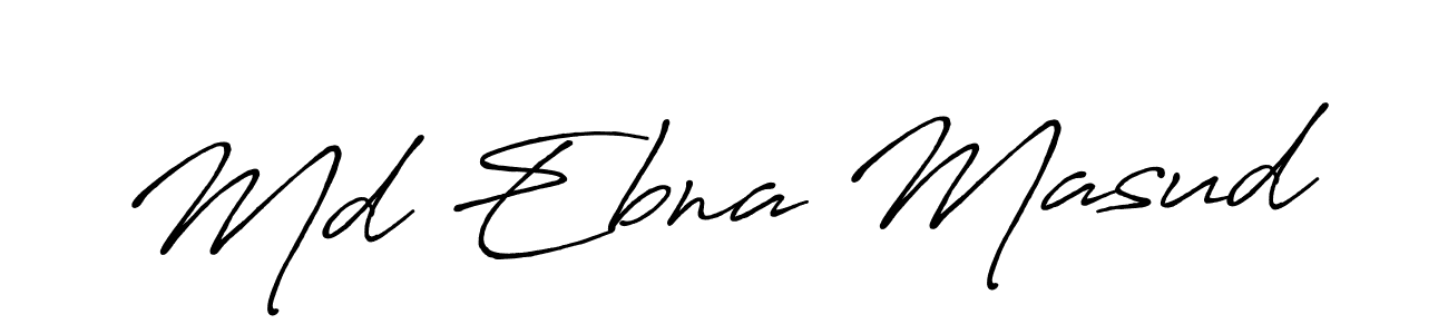 Make a beautiful signature design for name Md Ebna Masud. With this signature (Antro_Vectra_Bolder) style, you can create a handwritten signature for free. Md Ebna Masud signature style 7 images and pictures png