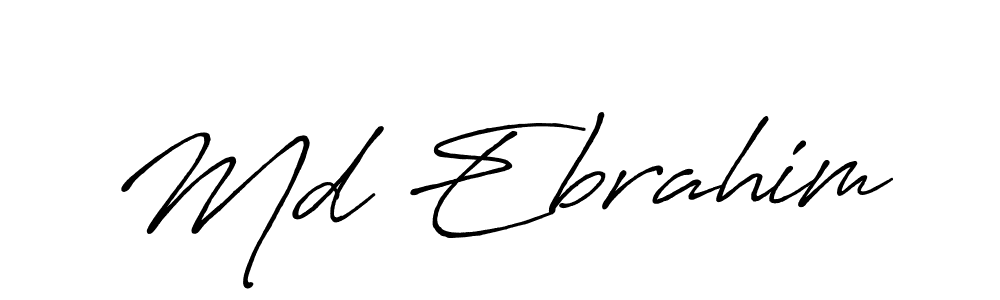 if you are searching for the best signature style for your name Md Ebrahim. so please give up your signature search. here we have designed multiple signature styles  using Antro_Vectra_Bolder. Md Ebrahim signature style 7 images and pictures png