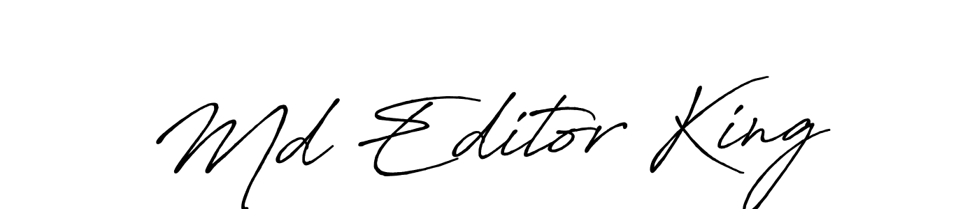 You should practise on your own different ways (Antro_Vectra_Bolder) to write your name (Md Editor King) in signature. don't let someone else do it for you. Md Editor King signature style 7 images and pictures png