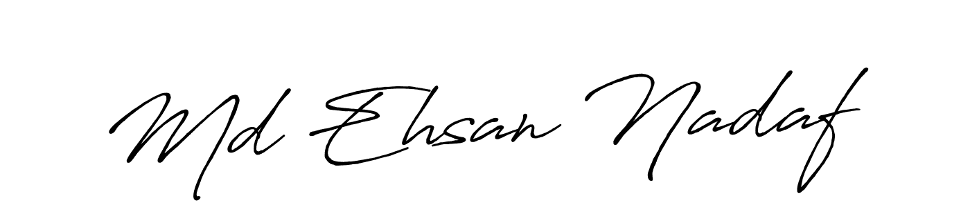 How to make Md Ehsan Nadaf name signature. Use Antro_Vectra_Bolder style for creating short signs online. This is the latest handwritten sign. Md Ehsan Nadaf signature style 7 images and pictures png