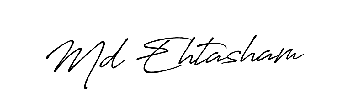 The best way (Antro_Vectra_Bolder) to make a short signature is to pick only two or three words in your name. The name Md Ehtasham include a total of six letters. For converting this name. Md Ehtasham signature style 7 images and pictures png