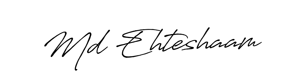 How to make Md Ehteshaam signature? Antro_Vectra_Bolder is a professional autograph style. Create handwritten signature for Md Ehteshaam name. Md Ehteshaam signature style 7 images and pictures png