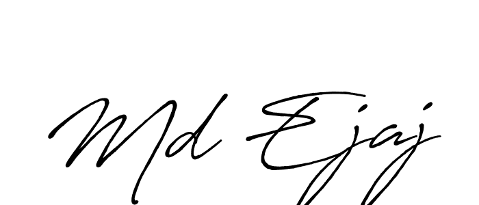 This is the best signature style for the Md Ejaj name. Also you like these signature font (Antro_Vectra_Bolder). Mix name signature. Md Ejaj signature style 7 images and pictures png