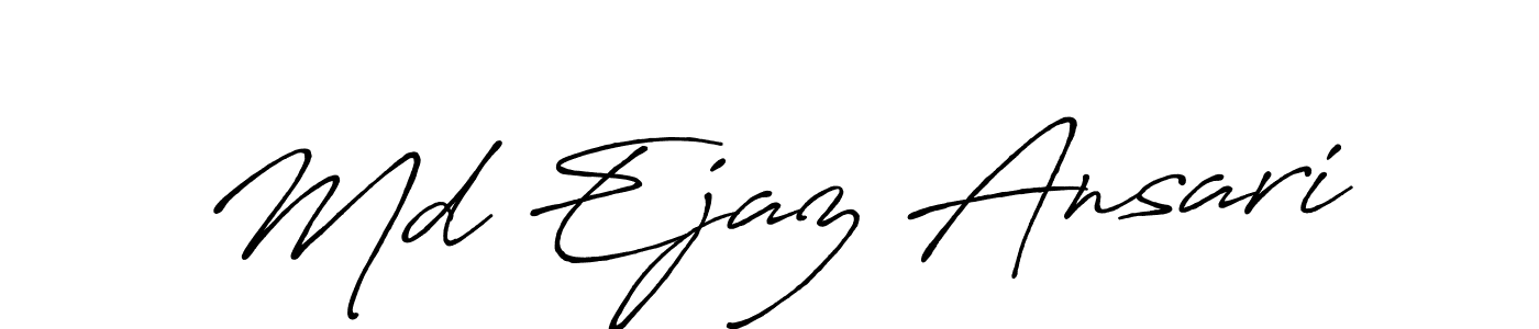 Create a beautiful signature design for name Md Ejaz Ansari. With this signature (Antro_Vectra_Bolder) fonts, you can make a handwritten signature for free. Md Ejaz Ansari signature style 7 images and pictures png