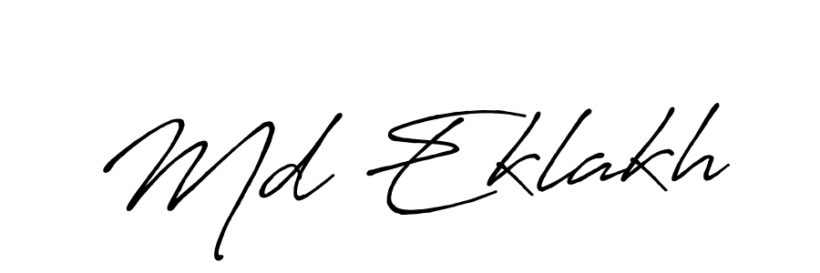 Md Eklakh stylish signature style. Best Handwritten Sign (Antro_Vectra_Bolder) for my name. Handwritten Signature Collection Ideas for my name Md Eklakh. Md Eklakh signature style 7 images and pictures png