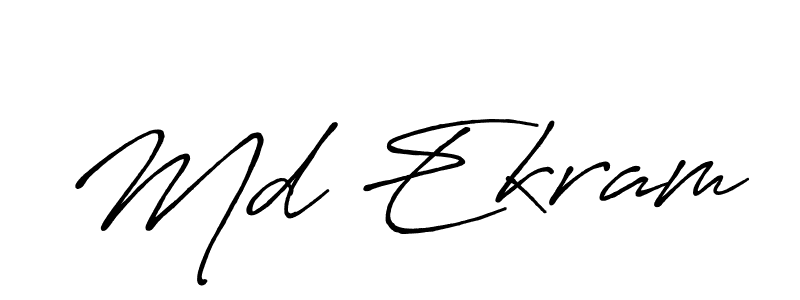 Make a beautiful signature design for name Md Ekram. With this signature (Antro_Vectra_Bolder) style, you can create a handwritten signature for free. Md Ekram signature style 7 images and pictures png