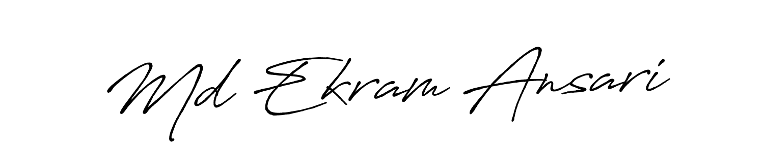 Make a beautiful signature design for name Md Ekram Ansari. With this signature (Antro_Vectra_Bolder) style, you can create a handwritten signature for free. Md Ekram Ansari signature style 7 images and pictures png