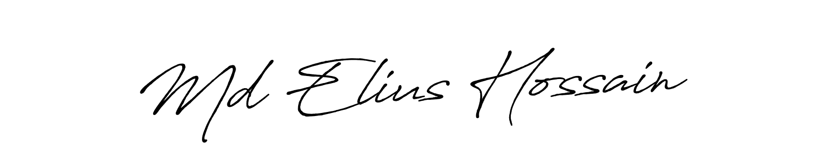 Make a beautiful signature design for name Md Elius Hossain. With this signature (Antro_Vectra_Bolder) style, you can create a handwritten signature for free. Md Elius Hossain signature style 7 images and pictures png