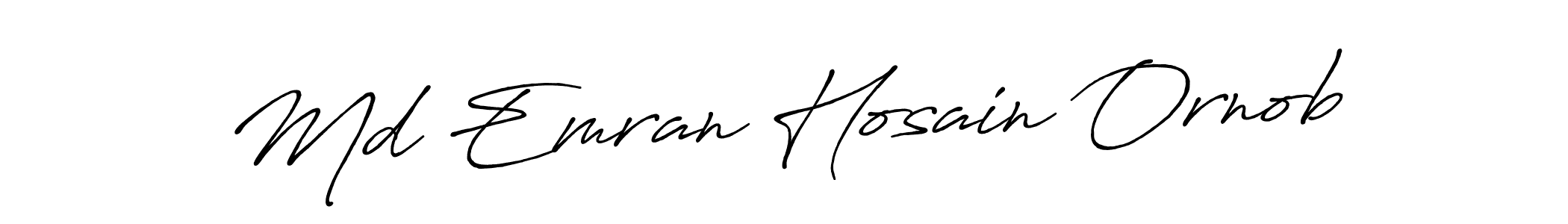 Make a beautiful signature design for name Md Emran Hosain Ornob. With this signature (Antro_Vectra_Bolder) style, you can create a handwritten signature for free. Md Emran Hosain Ornob signature style 7 images and pictures png