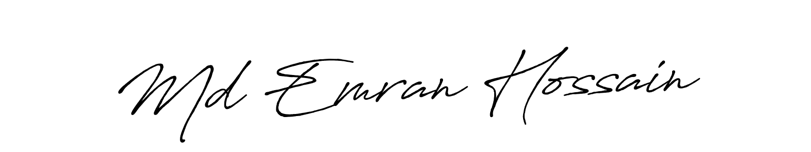 Use a signature maker to create a handwritten signature online. With this signature software, you can design (Antro_Vectra_Bolder) your own signature for name Md Emran Hossain. Md Emran Hossain signature style 7 images and pictures png