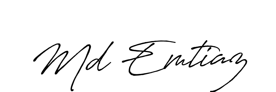 Also You can easily find your signature by using the search form. We will create Md Emtiaz name handwritten signature images for you free of cost using Antro_Vectra_Bolder sign style. Md Emtiaz signature style 7 images and pictures png