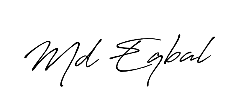 Make a beautiful signature design for name Md Eqbal. With this signature (Antro_Vectra_Bolder) style, you can create a handwritten signature for free. Md Eqbal signature style 7 images and pictures png