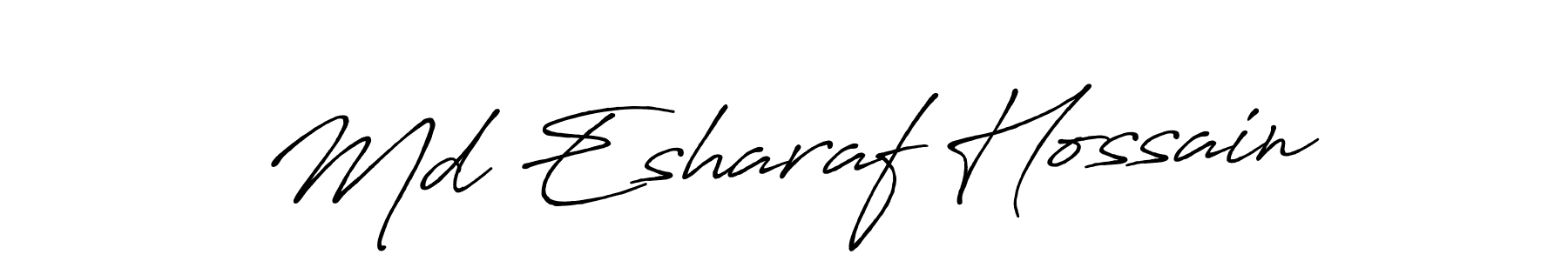 Also You can easily find your signature by using the search form. We will create Md Esharaf Hossain name handwritten signature images for you free of cost using Antro_Vectra_Bolder sign style. Md Esharaf Hossain signature style 7 images and pictures png