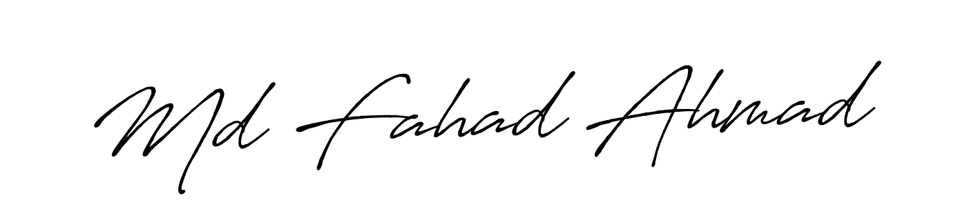 Create a beautiful signature design for name Md Fahad Ahmad. With this signature (Antro_Vectra_Bolder) fonts, you can make a handwritten signature for free. Md Fahad Ahmad signature style 7 images and pictures png