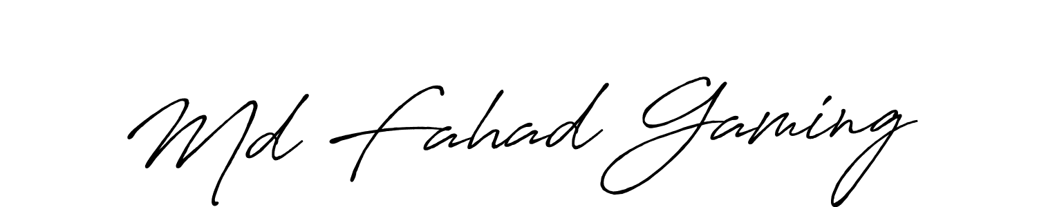 Make a beautiful signature design for name Md Fahad Gaming. With this signature (Antro_Vectra_Bolder) style, you can create a handwritten signature for free. Md Fahad Gaming signature style 7 images and pictures png