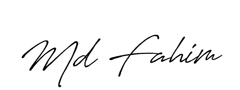 Design your own signature with our free online signature maker. With this signature software, you can create a handwritten (Antro_Vectra_Bolder) signature for name Md Fahim. Md Fahim signature style 7 images and pictures png