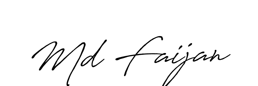 Make a beautiful signature design for name Md Faijan. With this signature (Antro_Vectra_Bolder) style, you can create a handwritten signature for free. Md Faijan signature style 7 images and pictures png