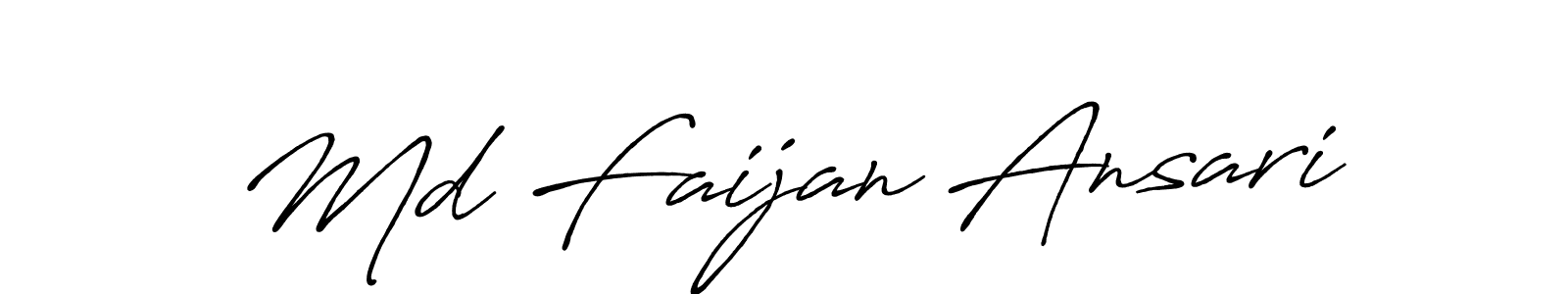 How to make Md Faijan Ansari signature? Antro_Vectra_Bolder is a professional autograph style. Create handwritten signature for Md Faijan Ansari name. Md Faijan Ansari signature style 7 images and pictures png