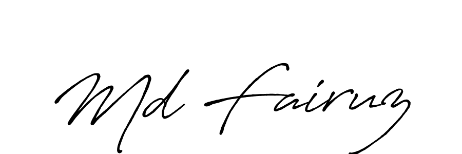 Md Fairuz stylish signature style. Best Handwritten Sign (Antro_Vectra_Bolder) for my name. Handwritten Signature Collection Ideas for my name Md Fairuz. Md Fairuz signature style 7 images and pictures png