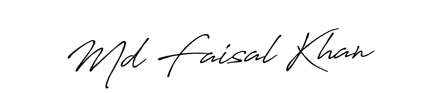 Use a signature maker to create a handwritten signature online. With this signature software, you can design (Antro_Vectra_Bolder) your own signature for name Md Faisal Khan. Md Faisal Khan signature style 7 images and pictures png