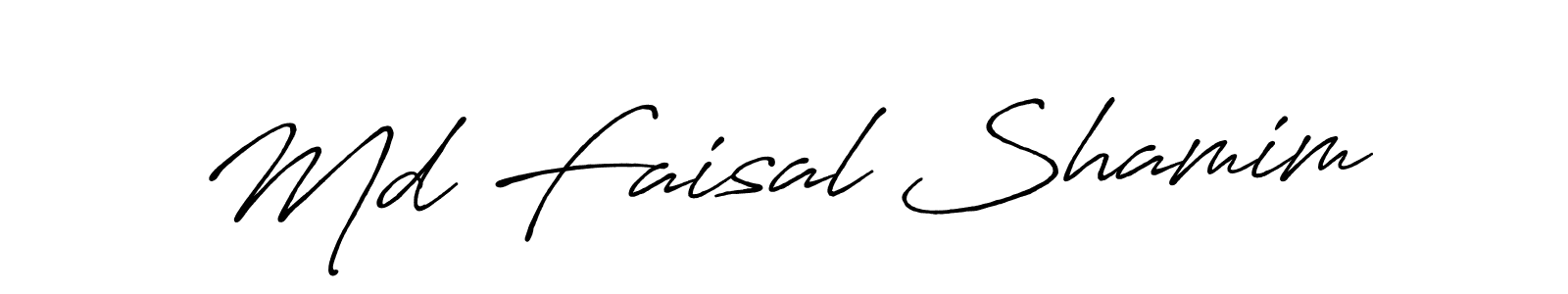 Also we have Md Faisal Shamim name is the best signature style. Create professional handwritten signature collection using Antro_Vectra_Bolder autograph style. Md Faisal Shamim signature style 7 images and pictures png
