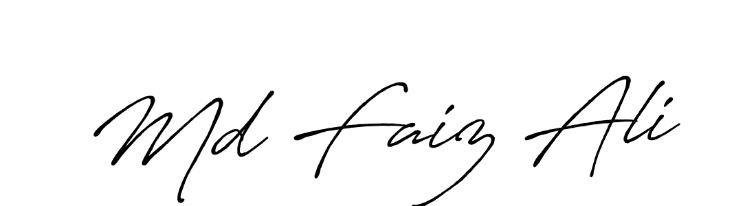 Design your own signature with our free online signature maker. With this signature software, you can create a handwritten (Antro_Vectra_Bolder) signature for name Md Faiz Ali. Md Faiz Ali signature style 7 images and pictures png