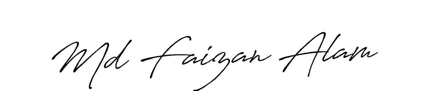 Make a beautiful signature design for name Md Faizan Alam. With this signature (Antro_Vectra_Bolder) style, you can create a handwritten signature for free. Md Faizan Alam signature style 7 images and pictures png