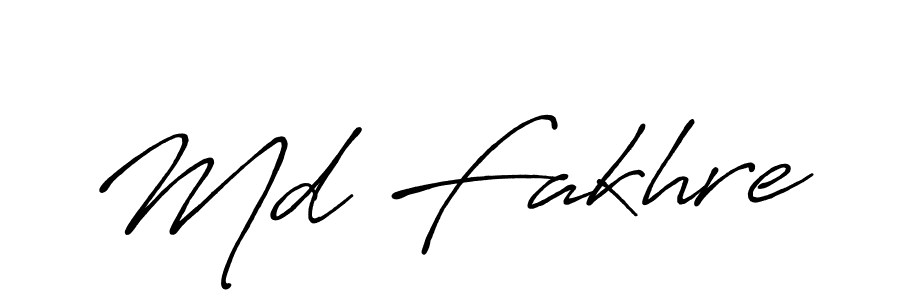 Design your own signature with our free online signature maker. With this signature software, you can create a handwritten (Antro_Vectra_Bolder) signature for name Md Fakhre. Md Fakhre signature style 7 images and pictures png