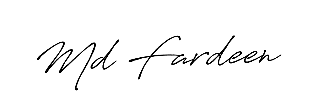 Make a short Md Fardeen signature style. Manage your documents anywhere anytime using Antro_Vectra_Bolder. Create and add eSignatures, submit forms, share and send files easily. Md Fardeen signature style 7 images and pictures png