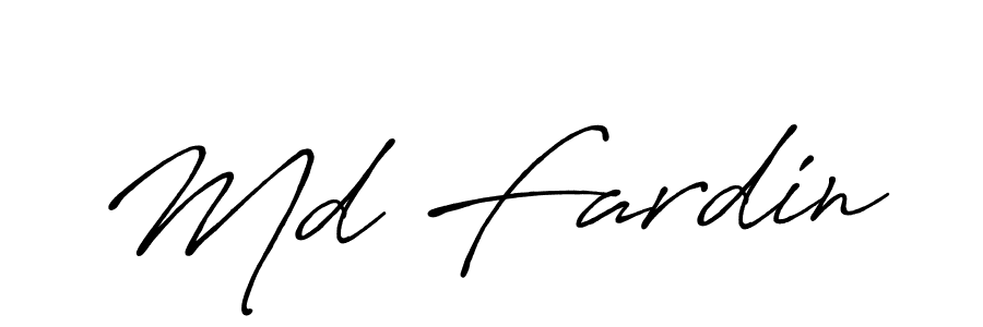 Use a signature maker to create a handwritten signature online. With this signature software, you can design (Antro_Vectra_Bolder) your own signature for name Md Fardin. Md Fardin signature style 7 images and pictures png